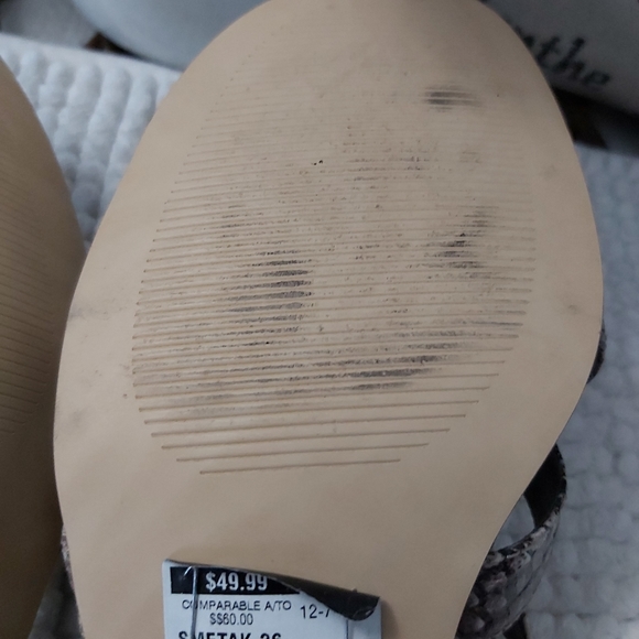 K Studio sandals size 9 snake print leather strappy - Picture 7 of 11